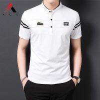 5-color Fashion Mens Short-sleeved Polo Shirt Cotton Lapel T-shirt Casual Business Short-sleeved Shirt