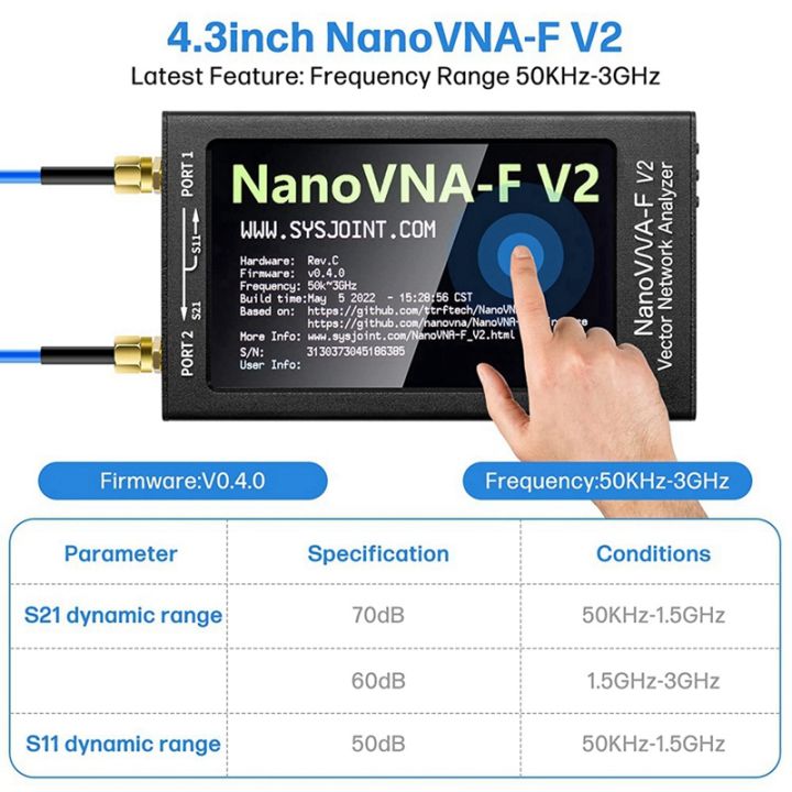 for-nanovna-f-v2-vector-network-analyzer-rf-demo-kit-metal-5000mah-50khz-3ghz-antenna-analyzer-hf-vhf-uhf-vna
