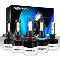 NIGHTEYE Super Bright Car Headlights H7 LED H4 led H8/H9/H11 HB3/9005 HB4/9006 Auto Bulb 72W 9000LM Automobiles Headlamp 6500K Bulbs  LEDs  HIDs