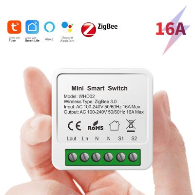 【DT】hot！ Tuya Zigbee / WiFi 16A MINI 2 Way Sensor Works With