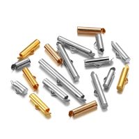 【CW】 30-50Pcs Crimp End Beads Beading Clasp Tubes Slider Caps Connectors Jewelry Making Accessories