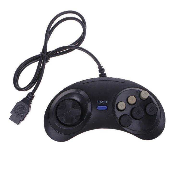 6 Button Wired Controller Pad Gamepad For Mega Drive Megadrive Sega MD ...