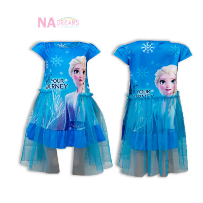 Disney Frozen ชุดกระโปรงเด็กหญิง 3 - 5 ปี ชุดเดรส เด็กผู้หญิง โฟรเซ่น Frozen จาก NADreams ชุดกระโปรง เดรส