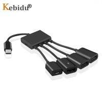 ✺❁ Kebidu Multiple OTG USB C Hub USB 3.1 to 4 USB 2.0 Port HUB 4 Port Type-C USB Power Charging Hub Cable Connector Adapter