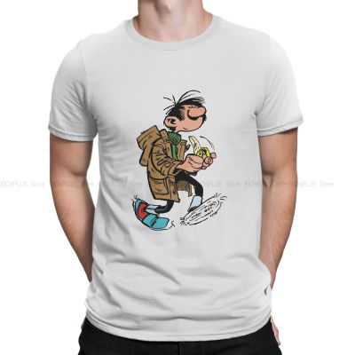 Guust Flater การกินกล้วย TShirt สำหรับผู้ชาย Gaston Lagaffe การ์ตูนเสื้อผ้าความแปลกใหม่เสื้อยืดโพลีเอสเตอร์สบาย