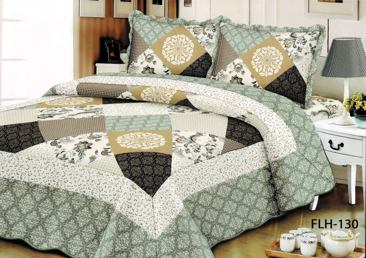 Bedspread ผ้าคลุมเตียง ขนาด7ฟุต (200*230) ปลอกหมอน2ใบ