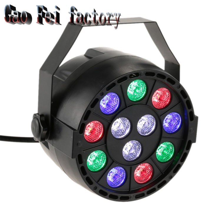 high-quality-flat-led-par-can-12x3w-rgbw-dj-disco-dmx-stage-lights-laser-beam-projector-lumiere-controller-equipment-2pcslot