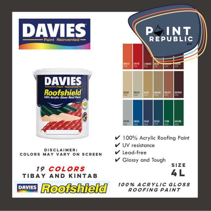 DAVIES ROOFSHIELD ROOFING PAINT (4L/GAL) Lazada PH