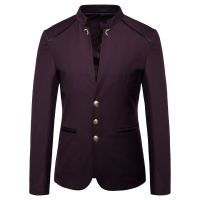 ZZOOI 2022 New Men Brand Jacket Blazers Fashion Men Slim Casual Coats Handsome Masculino Business Jacket Suits Male Soild Color Blazer