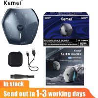 Kemei เครื่องโกนหนวดไฟฟ้าเอเลี่ยนสำหรับผู้ชาย,เครื่องโกนหนวดแบบหมุน UFO แบบพกพา TYPE-C ชาร์จไฟได้เครื่องโกนหนวดขนาดเล็กเครื่องเล็มหนวดซักได้ IPX6