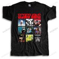 Hot sale Scorpions band graphic Mens 100% Cotton Round Neck Short Sleeve T-Shirt  Adult clothes