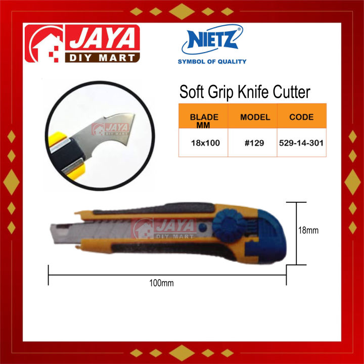 NIETZ SOFT GRIP CUTTER KNIFE - 52914301 JAYA DIY MART | Lazada