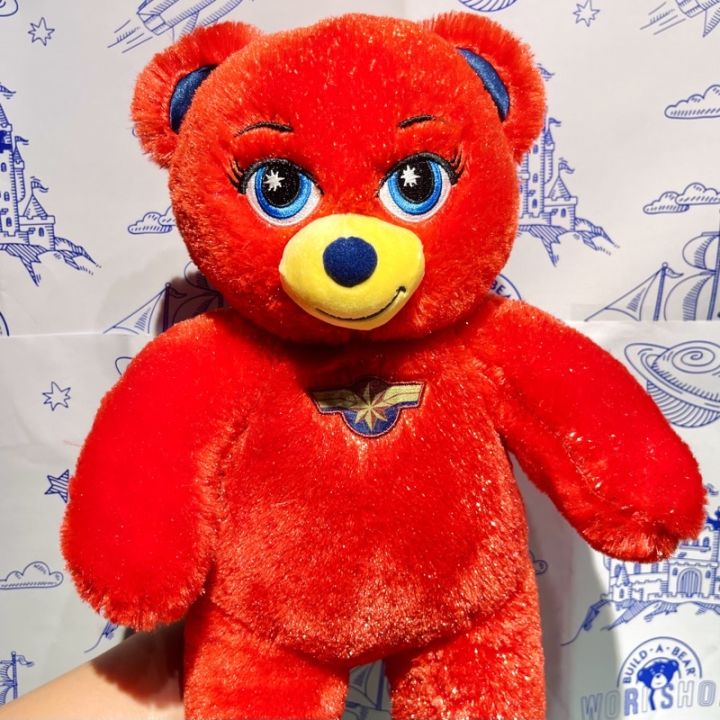 ตุ๊กตาหมีบิ้วอะแบร์-กัปตันมาเวล-ซุปเปอร์ฮีโร่-build-a-bear-workshop-สินค้ามือสองคุณภาพสูงนำเข้าอเมริกา