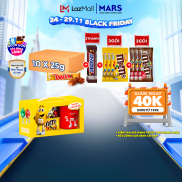 Combo Kẹo Sô Cô La M&M s Sữa 37g, M&M s Đậu Phộng 37g, Snickers 35g