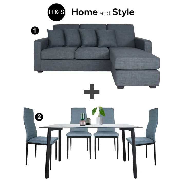 L Shape 3 Seater Sofa, Ready To Assemble Sofa Bed