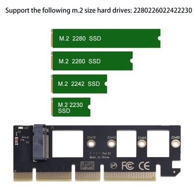 M.2 NVMe SSD to PCI-E 3.0 X16/X8/X4 Desktop SSD Adapter Card