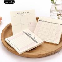 【Ready Stock】 ℡﹉♣ C13 ?Weekly Monthly Check List Work Plan Square Paper Notebook Diary Agenda Daybook