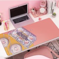 Large Anime Pink Mousepad Gamer Cute Kawaii Gaming Mouse Pad Rubber Otaku Locking Edge Big Fashion Laptop Notebook Desk Mat