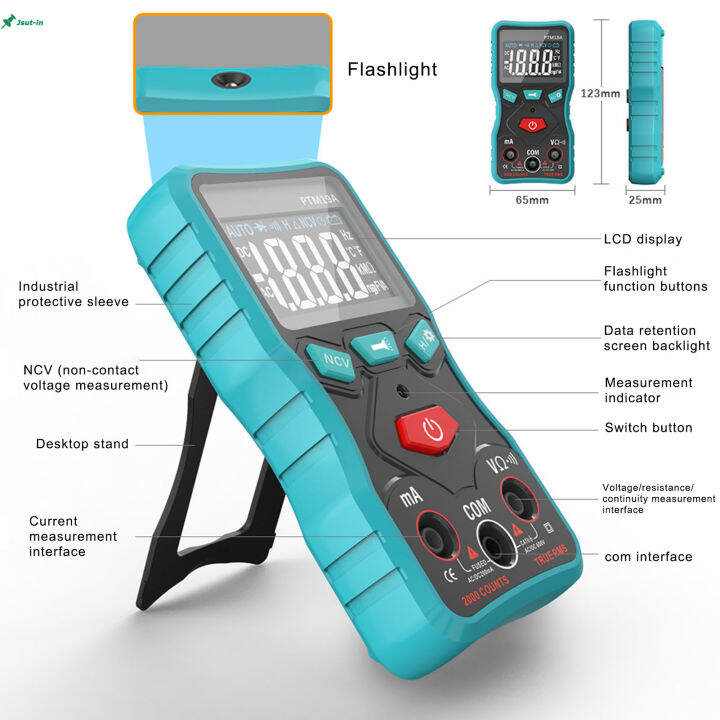 Justin Digital Multimeter Multifunction And Easy To Use For Ampere Meter Voltage Tester Car