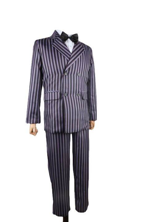 gomez-addams-cosplay-anime-morticia-costume-dress-halloween-carnival-outfit-adult-kid-coat-shirt-pant-tie-suit-party-uniform