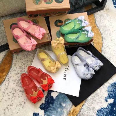 【Free Shipping】2023MelissaˉChildrens Shoes Crown Bow Princess Shoes Jelly Shoes Childrens Sandals