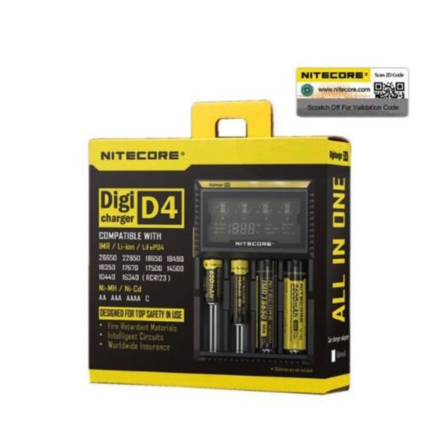 แท่นชาร์จเปล่า-nitecore-d4-ของแท้-โค้ดบนกล่องเช็คได้