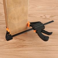 【CW】 1pcs 4 Inch Woodworking Work Bar F Clamp Clip Set Hard Grip Quick Ratchet Release Diy Carpentry Hand Tool Gadget