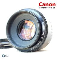 เลนส์ออโต้ ยี่ห้อ Canon EF 50mm f/1.8 II Standard Portrait EF Mount EF EOS (canon) พร้อมฝาหน้า-ท้ายขนาด 52