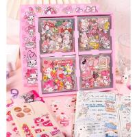 ∈✱ SANRIO สติกเกอร์ใส ลายซานริโอ้ สําหรับตกแต่งสมุดโน้ต DIY จํานวน 100 แผ่น