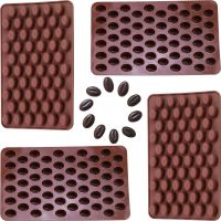 GL-แม่พิมพ์ ซิลิโคน รูปเมล็ดกาแฟ 55 เม็ด (คละสี) 55 Mini Coffee Bean Silicone Mold