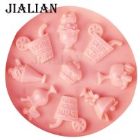 Mini drinks chocolate Party cake decorating tools DIY baking fondant silicone mold chocolate sugar art displays T0430