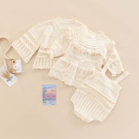 【Forever CY Baby】Baby Girls Spring Autumn Outfit Long Sleeve O Neck Knitted Dress/tops Or Sleeveless Sling Romper