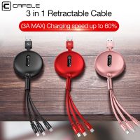 yqcx001 sell well - / Cafele Retractable 3 in 1 USB Cable Micro Type C USB Cable for iPhone X 3A Fast Charging Cable for Huawei Samsung Phone Charger