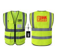 Reflective Vest Jacket Strip Mesh Fabric Construction Security Safety Vest Reflective Clothing Reflector Safety Reflective Vest