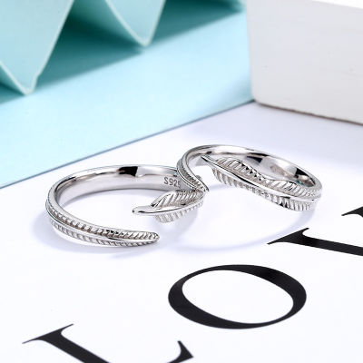 [COD] ขนแหวน 925 แหวนคู่เงินแท้ของขวัญวันเกิดคู่วันวาเลนไทน์สำหรับแฟนแหวนชายและหญิง