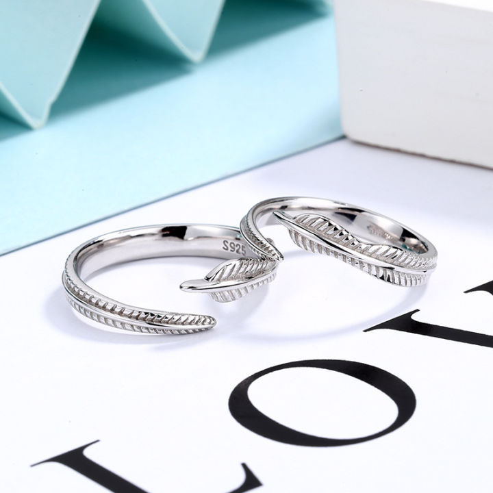 cod-ขนแหวน-925-แหวนคู่เงินแท้ของขวัญวันเกิดคู่วันวาเลนไทน์สำหรับแฟนแหวนชายและหญิง