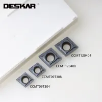 10PCS DESKAR CCMT09T304 CCMT09T308 CCMT120404 CCMT120408 LF6008 เครื่องตัดเครื่องกลึงซีเอ็นซีตัดคาร์ไบด์แทรกเครื่องมือกลึงสําหรับโลหะ