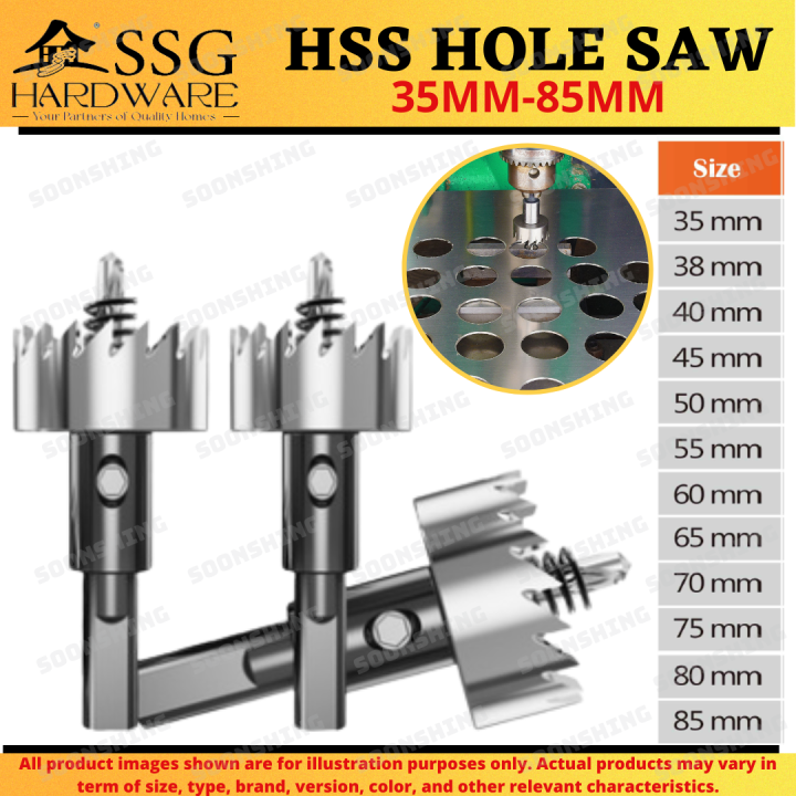 3585mm HSS Metal Hole Saw Drilling Metal Steel Aluminum Iron Hole