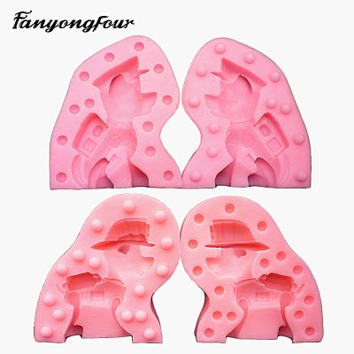 【YF】 3D Dog Silicone Mold Fondant Cake Resin Gypsum Chocolate Candle Free Shipping