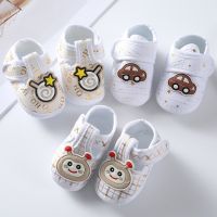 【hot】！ Child Floral Soft Sole Boys Crib Shoes Newborn Baby Anti-slip Prewalker Booties 0-18M