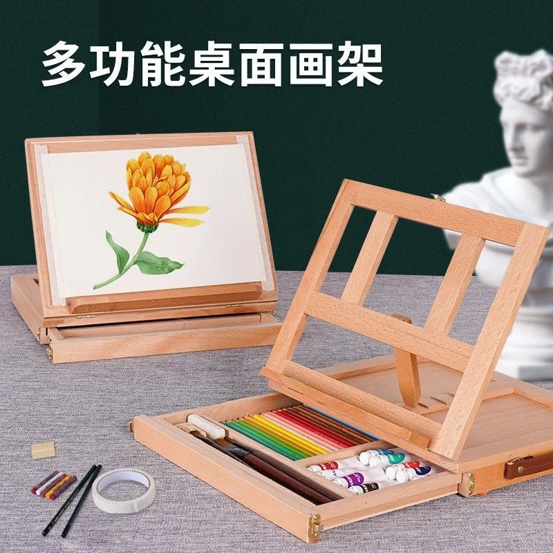 Tabletop Easel Art Easel Desktop Easel for Painting, Premium Wooden  Sketchbox Easel, Desktop Painting Easel for Student Artist Beginner