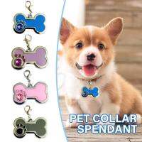 Pet Collar Tag Cartoon Claw Print Pet Colored Glazed Collar Bone Pendant Identity S9N2