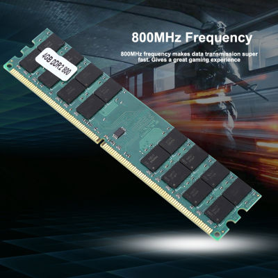 โมดูลหน่วยความจำโมดูลหน่วยความจำ DDR2สำหรับแล็ปท็อป DDR2พิน DDR2 4GB 800MHz โมดูลหน่วยความจำของแรม DDR2 4GB 800MHz การส่งข้อมูลที่รวดเร็วความราบรื่นสูงป้องกันการรบกวนสำหรับเดสก์ทอปคอมพิวเตอร์