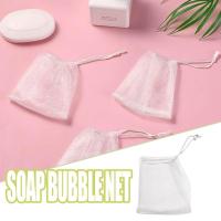 Handmade Soap Foaming Net Facial Cleanser Cleansing Double Net Thickening G1T5