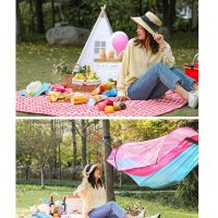 【cw】 Outdoor  amp; Picnic Blanket Camping Mat Extra Large Sand Proof Waterproof Portable Folding Beach Mat for Camping Hiking Festivals