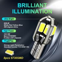 20ชิ้น T10โคมไฟป้ายทะเบียน Super Bright สากลกันน้ำ12โวลต์รถ LED ลิ่มที่จอดรถแสงความกว้างโคมไฟสำหรับเปิดไฟ