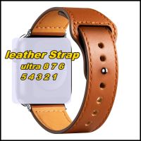 Leather Strap For A.p.p.l.e.i- Watch series 8 Ultra 7 Band 45 41 49mm 44 40 42 38 Luxury Watch Straps Bands Accessories Bracelet for Watch 6 SE 5 4 321