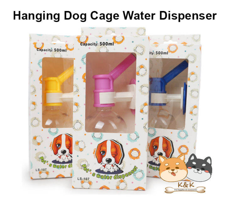 No Drip Hanging Dog Cage Water Dispenser, LeakProof Nozzle Pets Crate