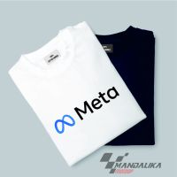 เสื้อยืดคอกลมเสื้อยืดคอกลมเสื้อยืด พิมพ์ลาย meta facebook fb กําหนดเองS-5XL S-5XL