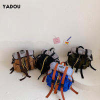 YADOU กระเป๋านักเรียนกระเป๋าเป้สะพายหลังโรงเรียนอนุบาลสีตัดกัน,กระเป๋าสะพายขนาดเล็กแฟชั่นสำหรับเด็กผู้ชายและเด็กผู้หญิงกระเป๋านักเรียนน้ำหนักเบา